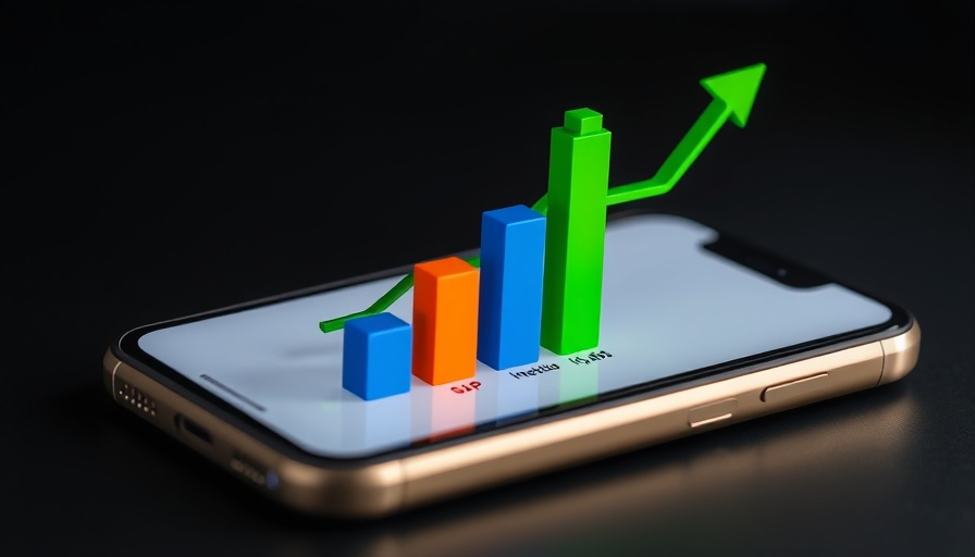 Financial growth chart on smartphone symbolizing U.S.-Ukraine minerals deal.