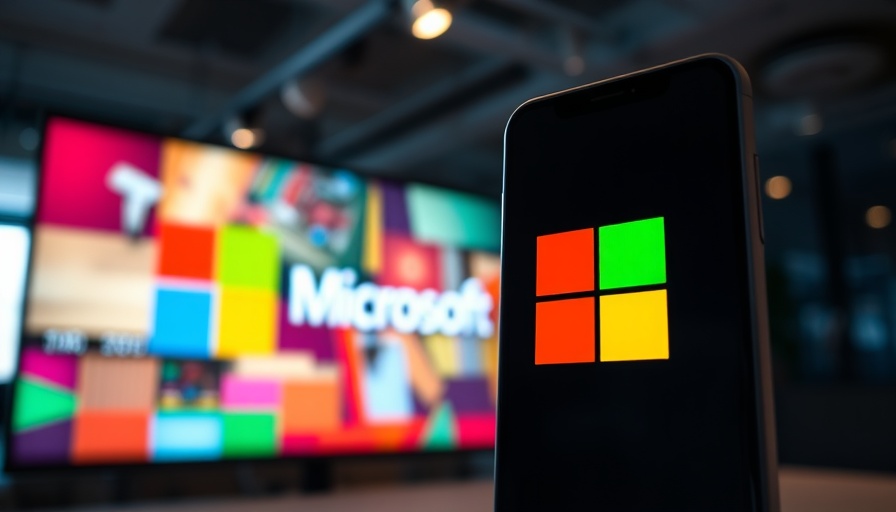 Microsoft logos on screen and smartphone, Phi 4 AI model performance.