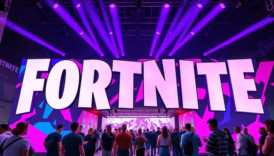 Epic Games win against Apple: Fortnite booth with vibrant setup.