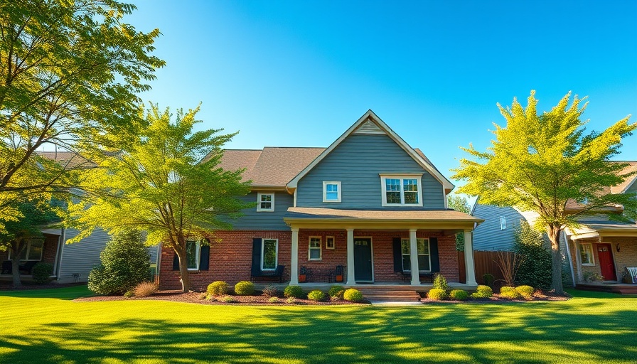 Charming new home with 'For Sale' sign, ideal for a home essentials list for new homeowners.