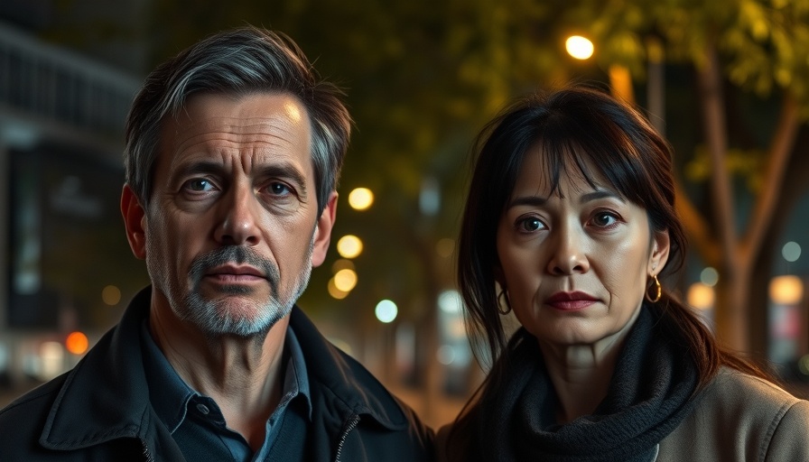 David Cronenberg The Shrouds review: dramatic scene of two individuals at night