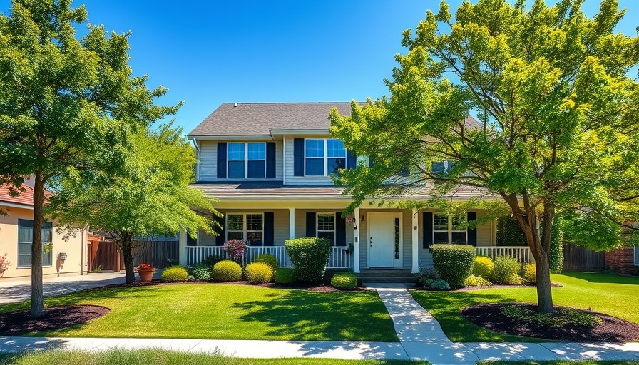 Charming suburban house with a 'For Sale' sign, ideal for home essentials list for new homeowners.