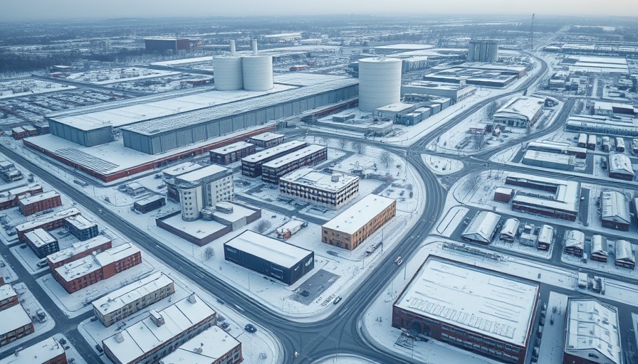 Aerial view of snow-covered Nebraska town, highlighting affordable places to live in 2025.
