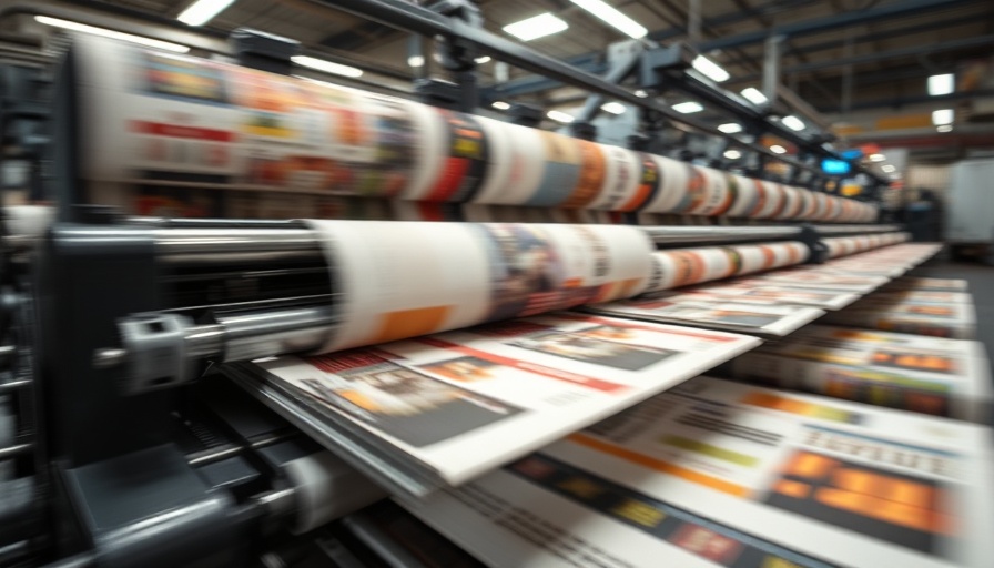 High-speed press in Marin County, producing newspapers.