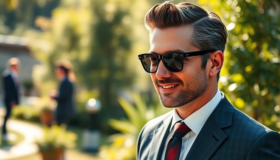Businessman in sunglasses outdoors, army restructuring news context.
