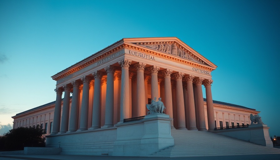 United States Supreme Court building at dusk, symbolizing Venezuelan migrants legal protections.
