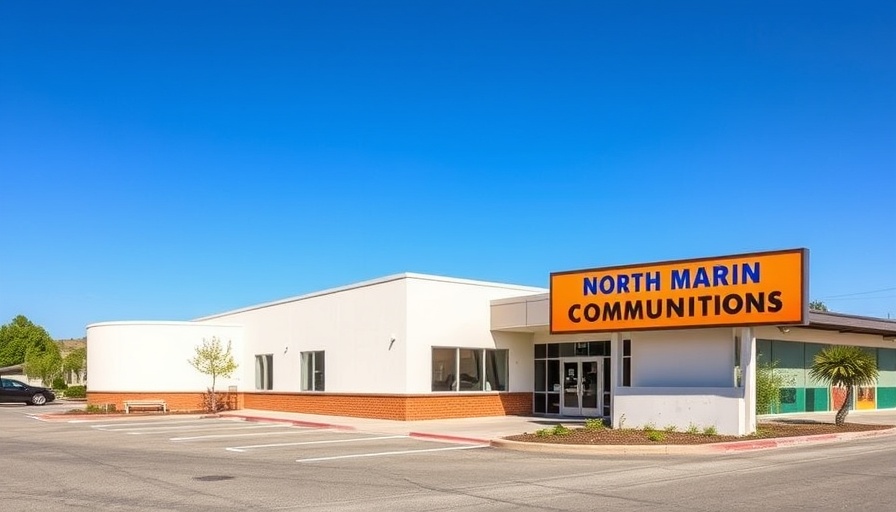 North Marin Community Services building on a clear sunny day.