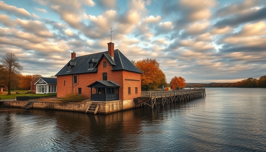 Charming waterfront view in Illinois highlighting affordable places to live.
