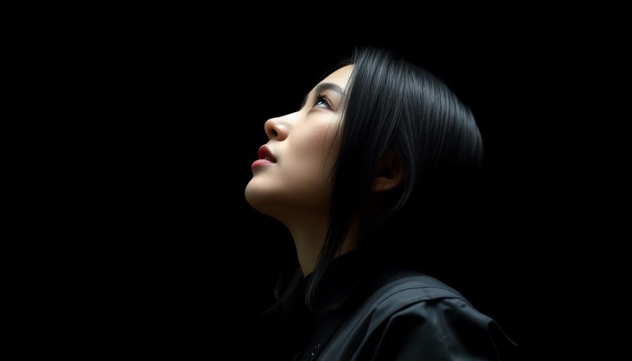 Dramatic profile of person in black attire for concert demand.