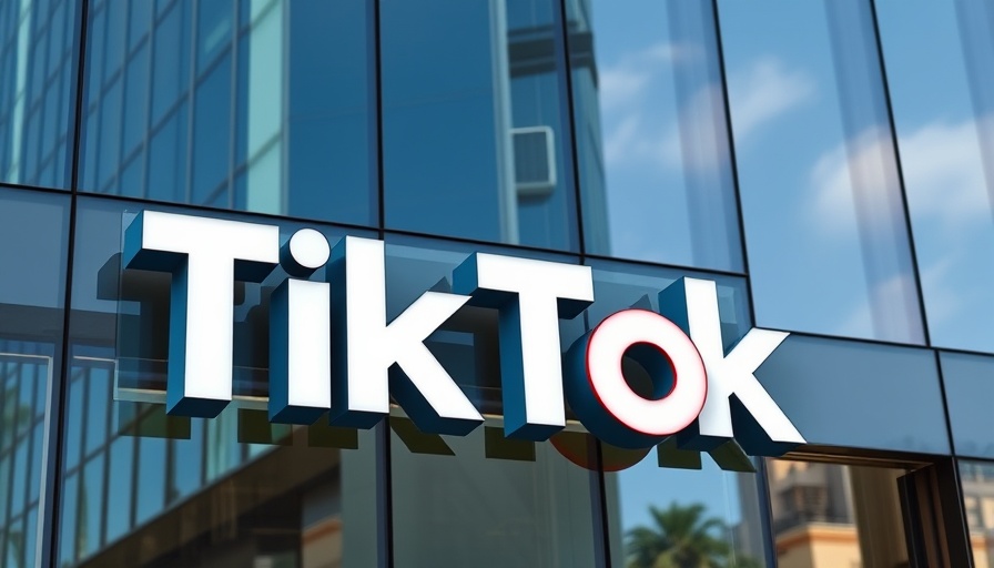 TikTok logo on building facade, reflecting EU fine user data control.