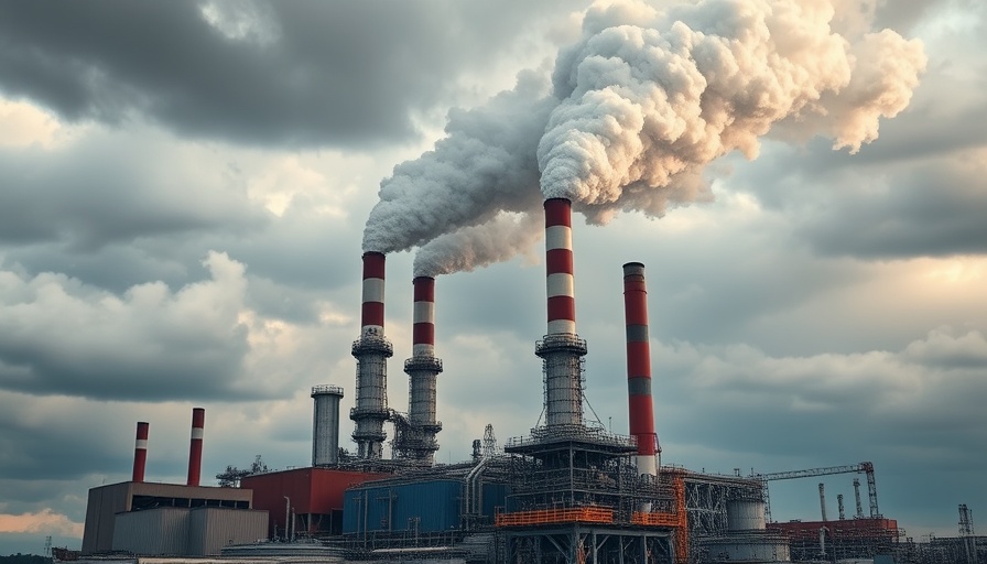 Industrial plant highlighting decarbonization of industrial assets.