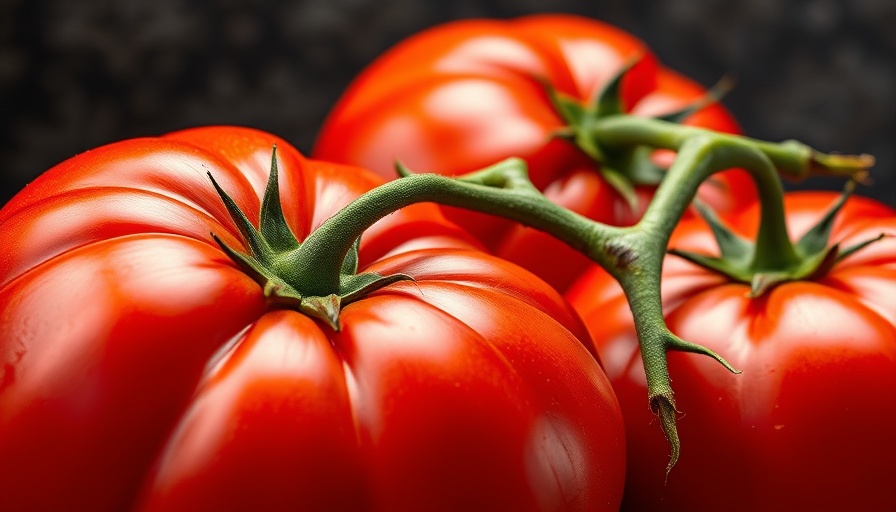 Fresh beefsteak tomatoes close-up displaying vibrant colors.