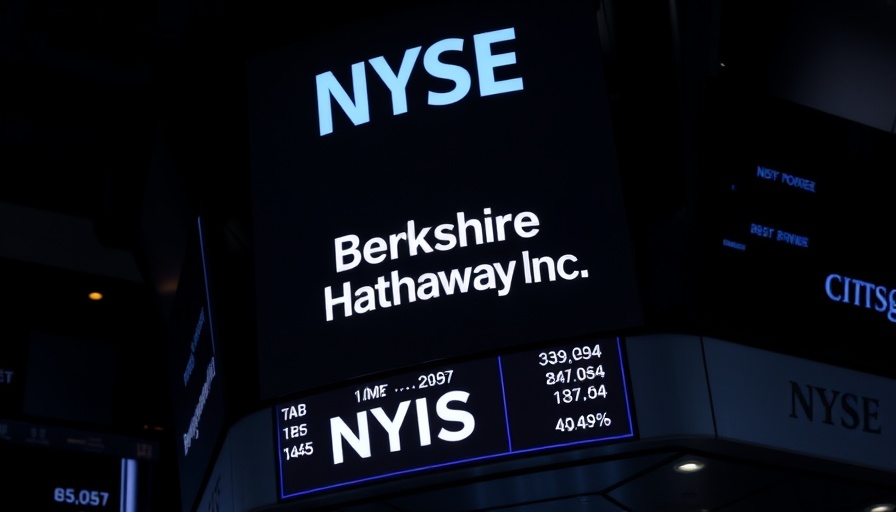Display showing Berkshire Hathaway Inc. and NYSE listing.
