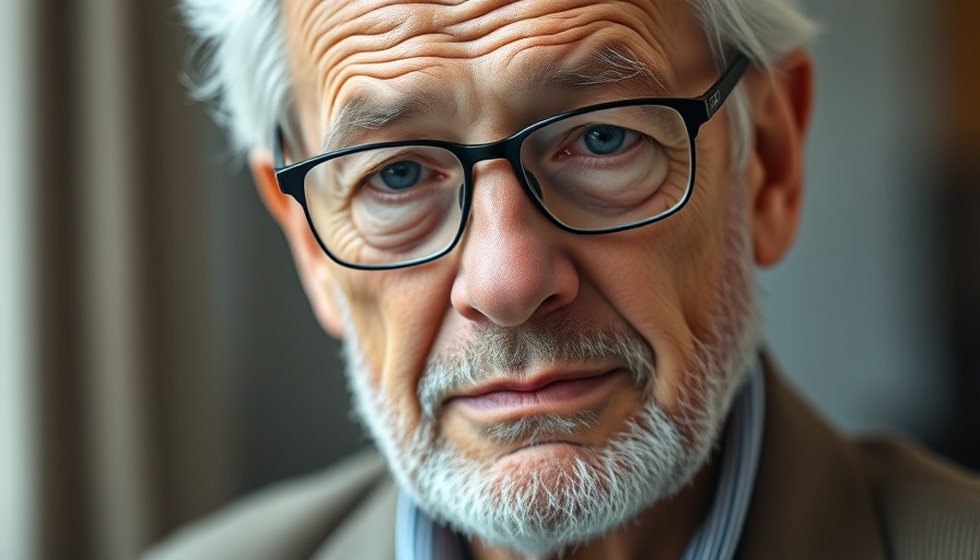 Elderly gentleman with glasses reflecting Berkshire Hathaway investment strategy.