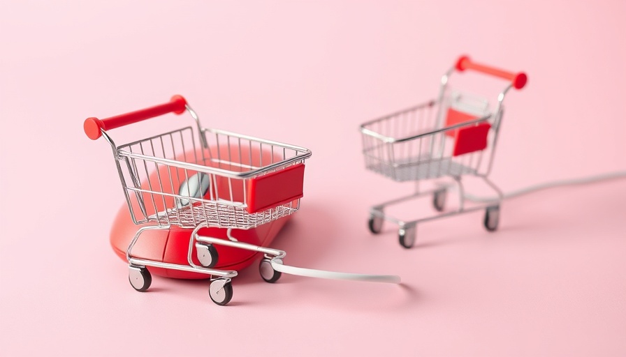 eBay and Etsy resilience amid tariff pressures symbolized by shopping cart and mouse.