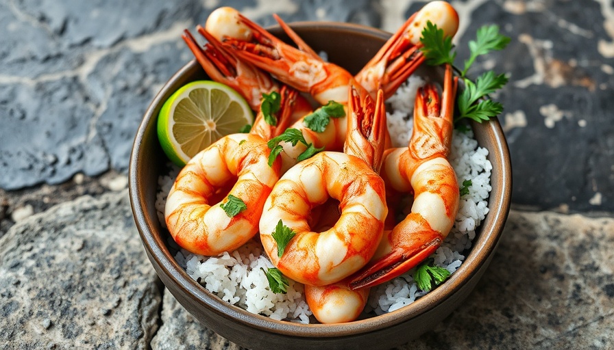 Shrimp dish with lime and rice for easy dinner ideas.