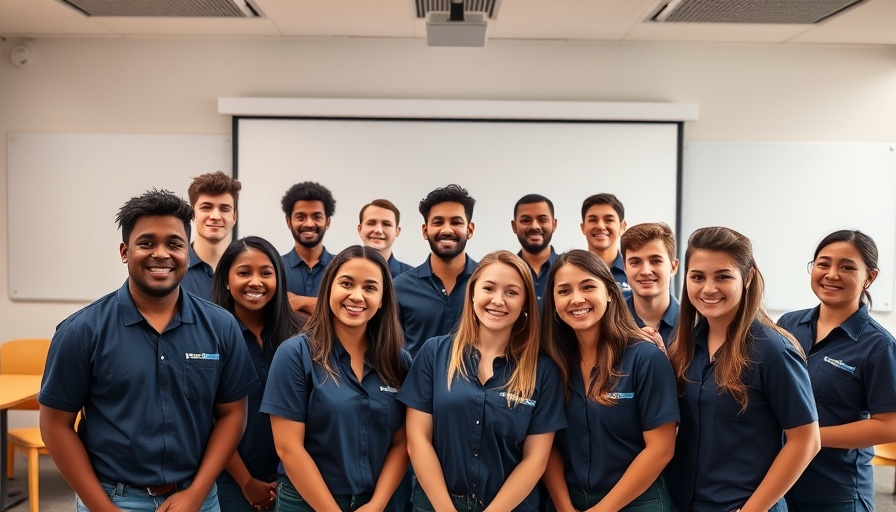 Young adults in a Latin American talent network group photo.