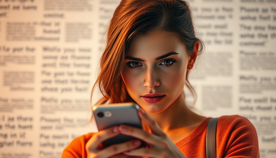 Young woman engaging with smartphone; UK Mobile Market Disruption context.
