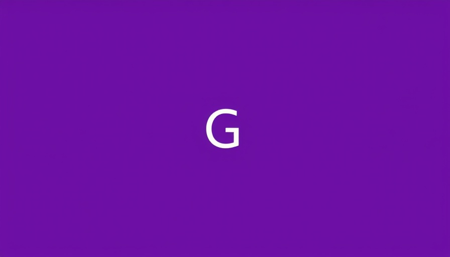Letter G on a purple background, flat design.