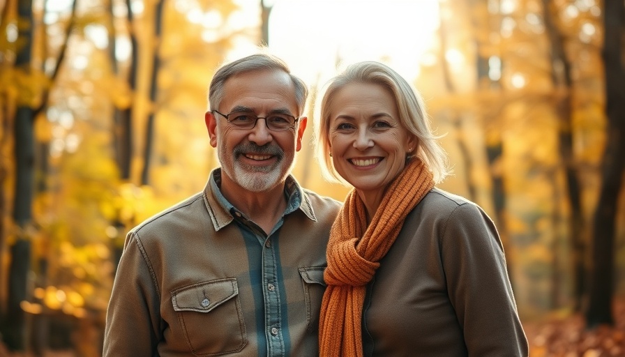 Casual couple enjoying sunlit forest.