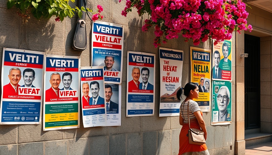 Election posters in the Philippines illustrating power outages and election integrity challenges.