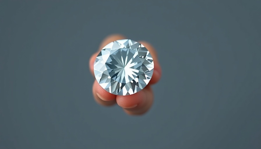 Hand holding a diamond, related to diamond tariffs and US jobs.