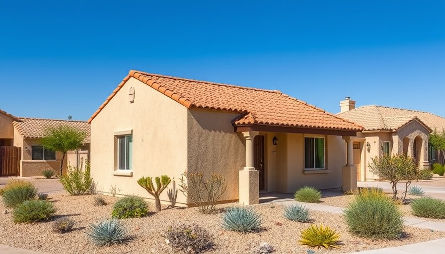 Charming home with desert landscaping, ideal for home inspections resources.