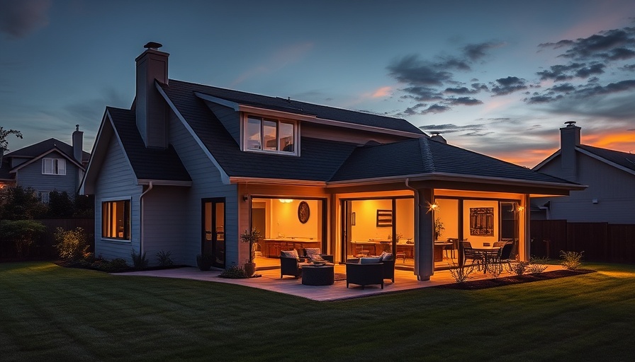 Modern suburban home at twilight, ideal for home maintenance planning