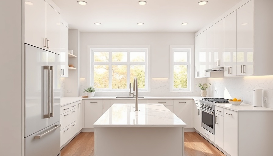 Renovated kitchen with modern design before selling, bright and inviting.