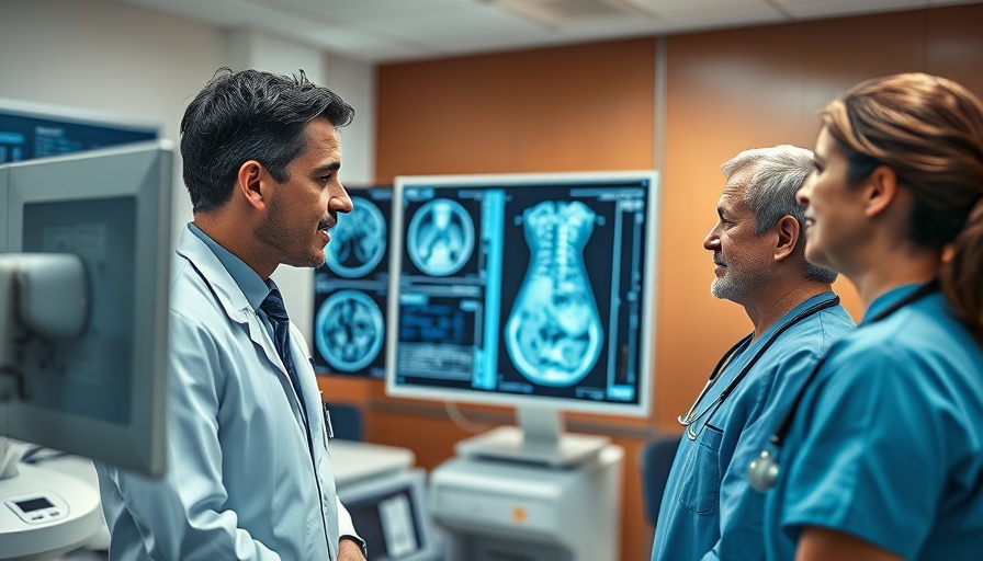 Medical professionals reviewing clinical trial data, impacting efficiency.