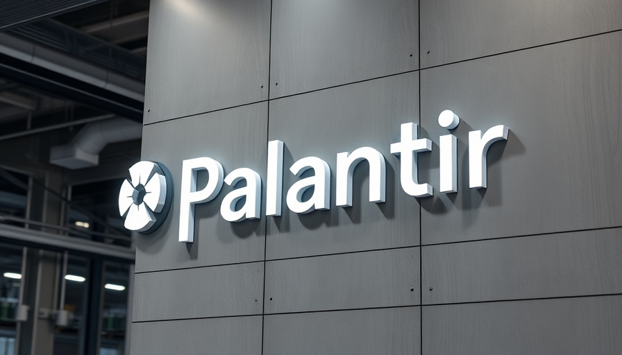 Palantir logo in a modern setting reflecting stock market news.