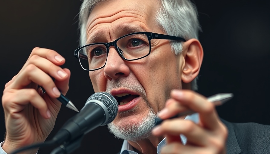 Older man speaking on Powell's upcoming speech impact on investors