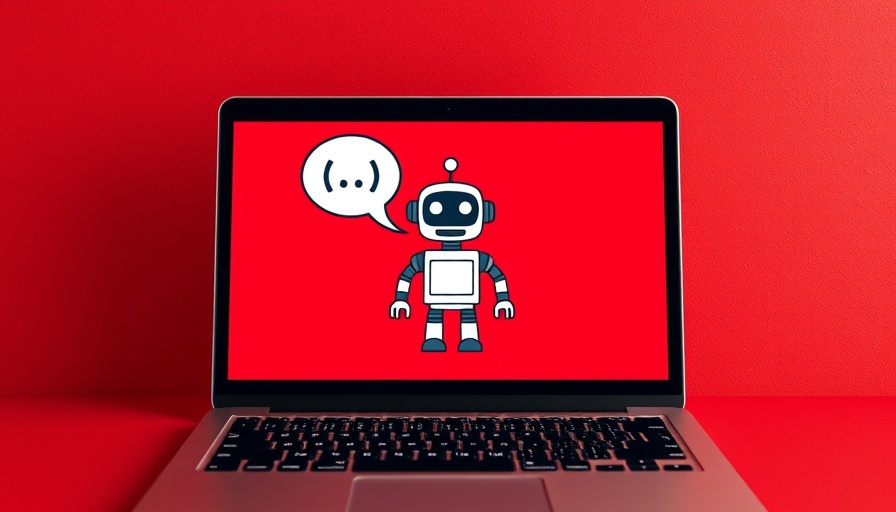 Minimalist robot on laptop screen for business startup funding discussion.
