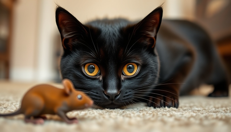 How to Make Your Cat Happy: excited black cat focused on toy.