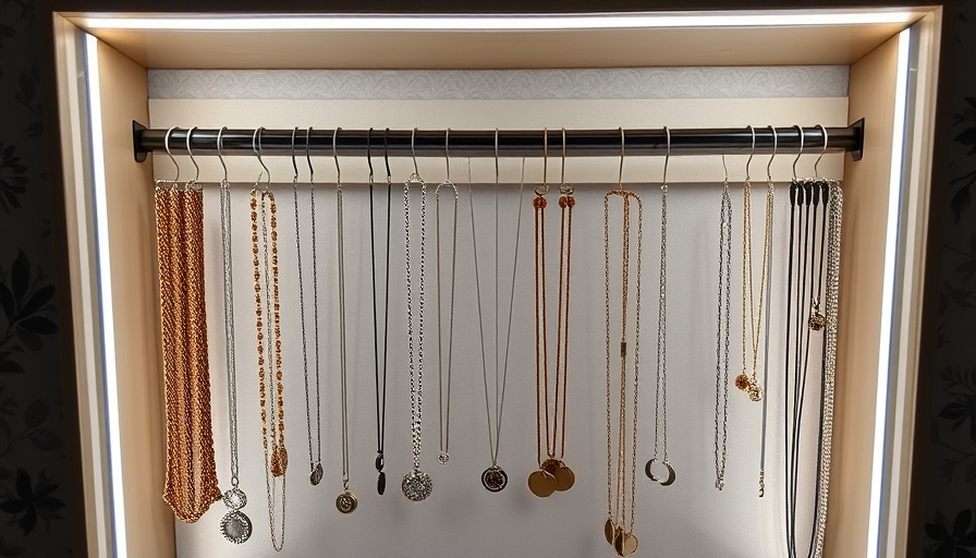 LED tape lights highlighting jewelry collection.