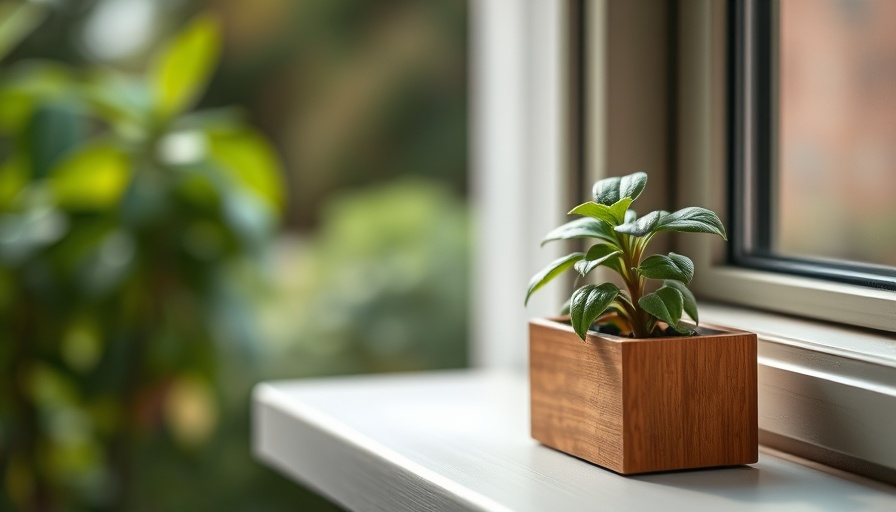 Compact plant in wooden planter on windowsill for budget small garden ideas.