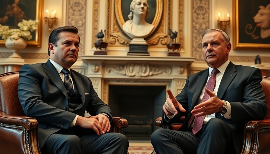 Mark Carney and another man in the Oval Office discussing economic impact.
