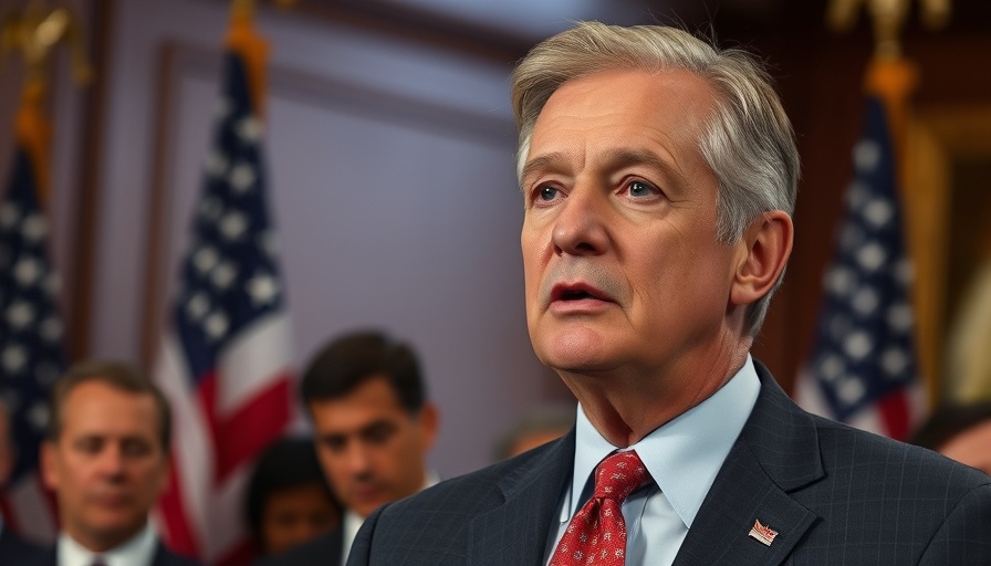 Distinguished man speaking in a political setting during U.S.-China trade talks.