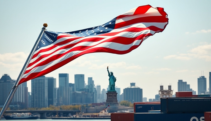 American flag and shipping containers symbolizing US-China trade talks tariffs.