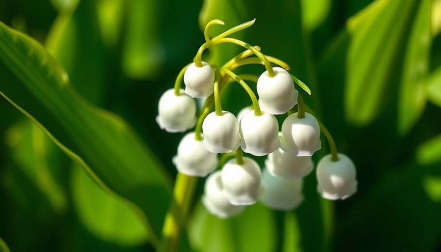 Lily of the Valley Care: delicate white blooms in lush green setting.