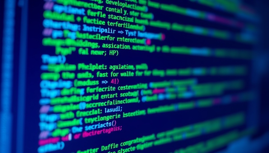 Vibrant code on screen representing business startup funding
