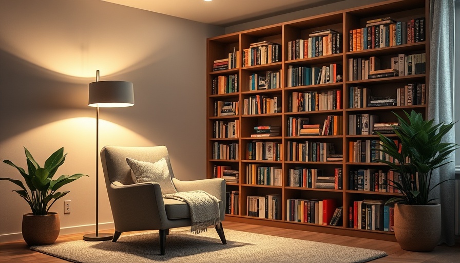 Elegant home library ideas with cozy chair and bookshelf