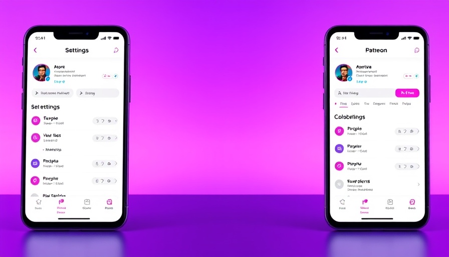Patreon-supported gaming app update screens on smartphones.