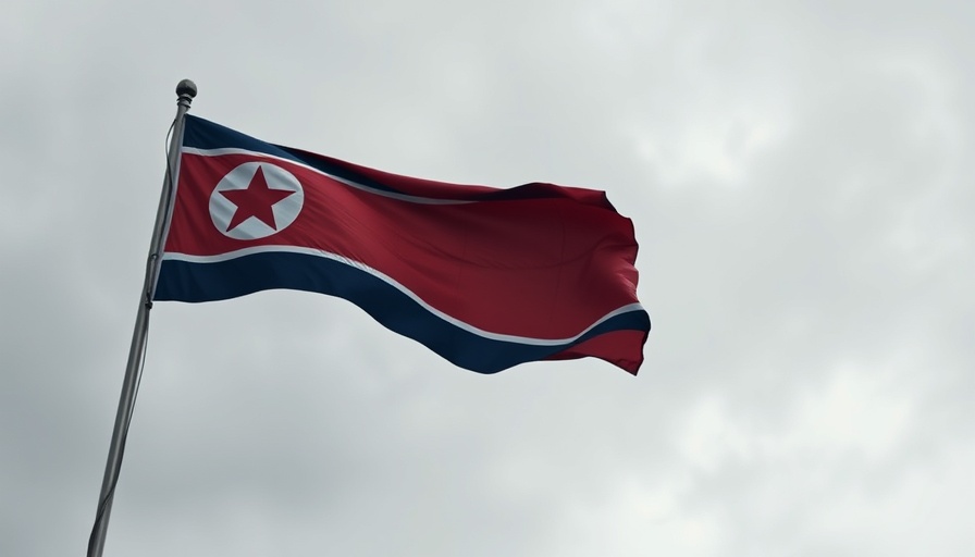 North Korean flag against a gray sky representing geopolitical impact on investing.