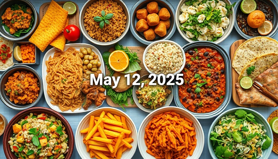 Vibrant meal collage for weekly meal planning, May 12, 2025.