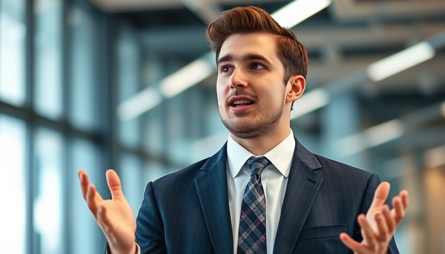 Man discussing Tesla’s autonomous-driving pivot in office.