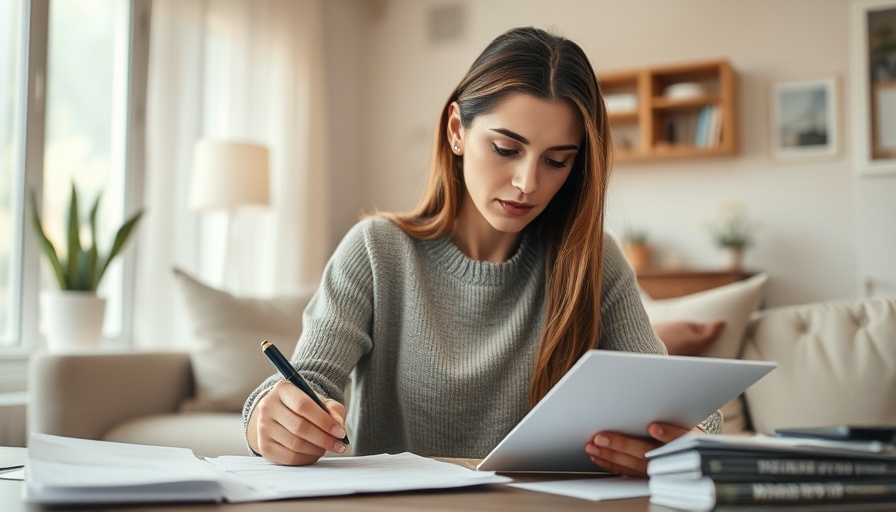 Debt relief options when unemployed, woman calculating finances at home.
