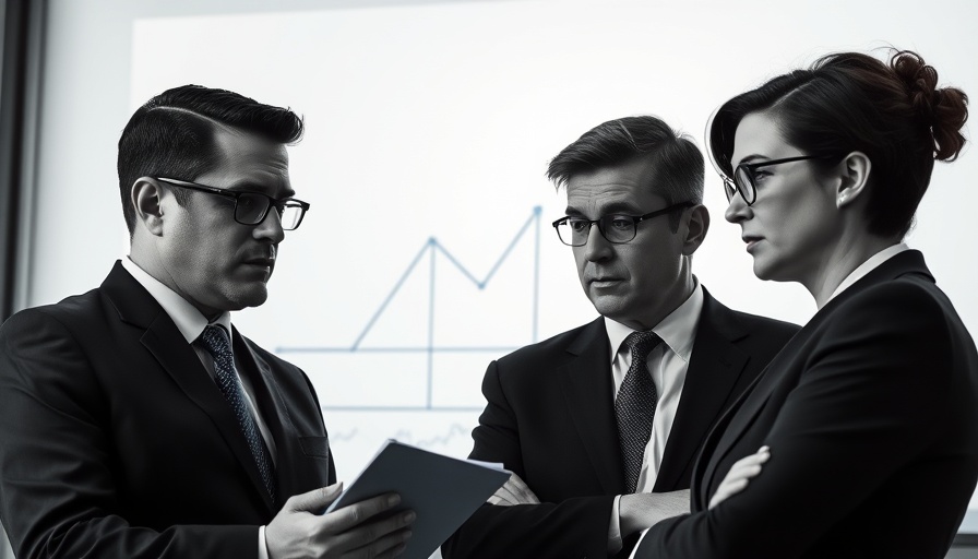 Serious professionals discussing Bank of England interest rate cuts.