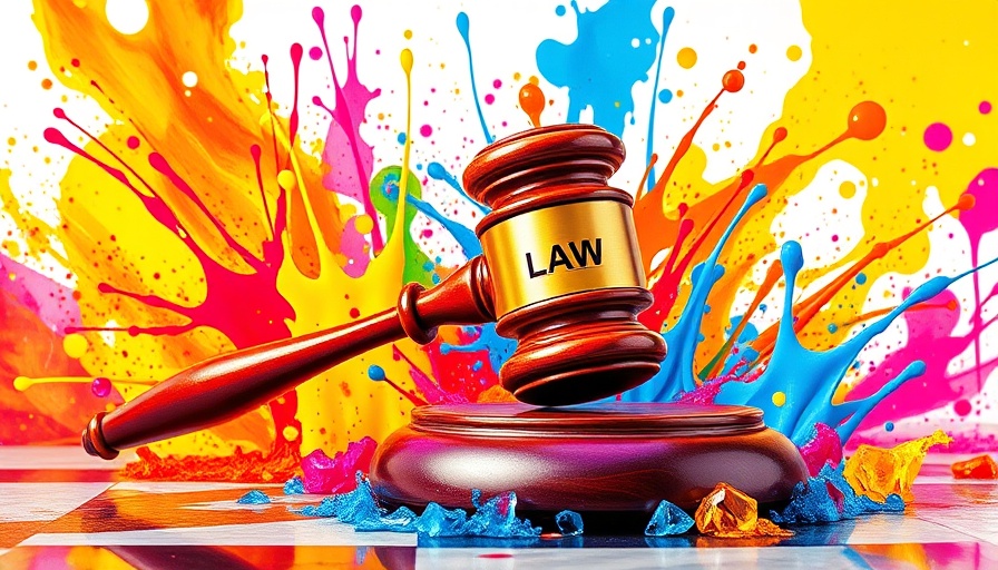 Colorful abstract gavel symbolizing Josh Raffaelli lawsuit against Brookfield.