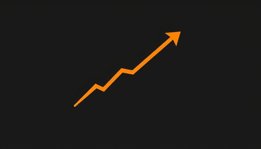 Financial logo with upward trend graph, investment growth.